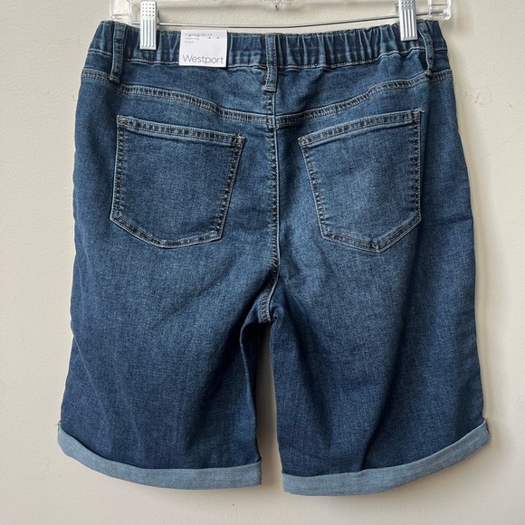 Westport Womens High Rise‎ Denim Jean Short Stretch Signature Fit Cuffed NWT 6 - Picture 2 of 11